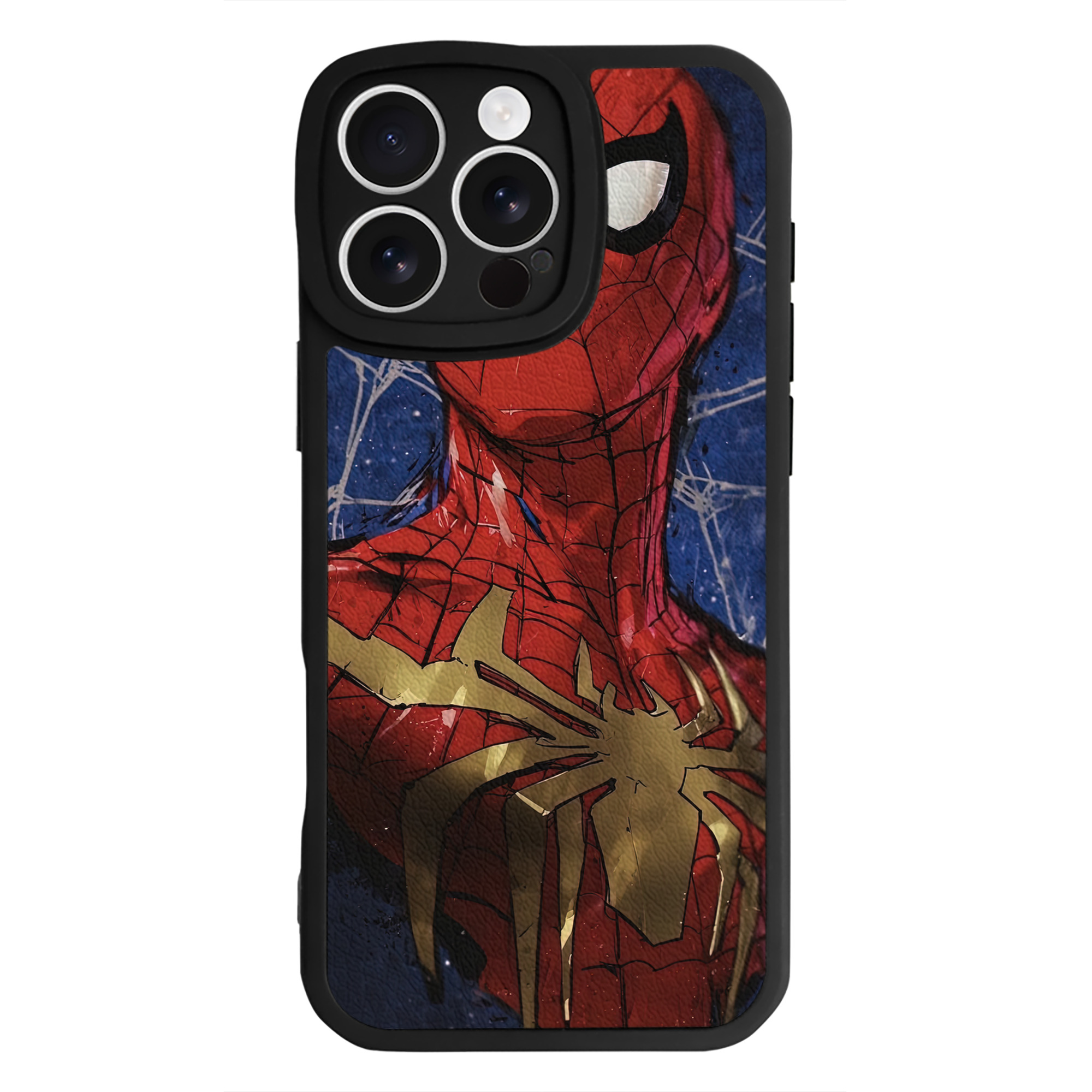 Spider Man スパイダーマン 【iPhone 16シリーズ対応】シリコンスマホケース（レザー調） 材質：シリコン